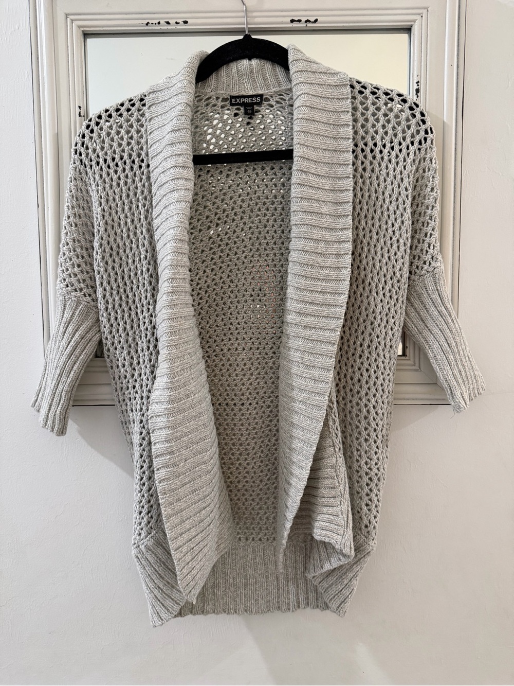 Express Open-Front Chunky Knit Cardigan